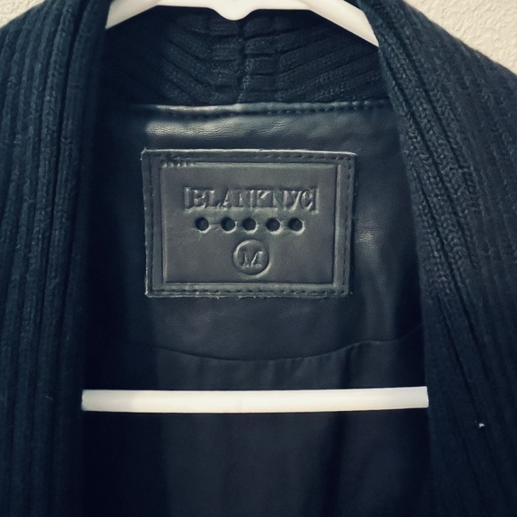 BlankNYC Vegan Leather Jacket with Knit Drape, size M, perfect condition - Picture 12 of 14